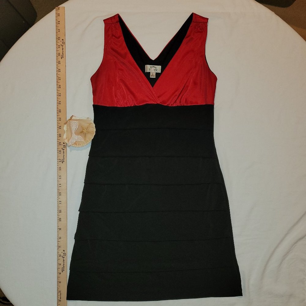 1 Red & Black Ruffled Dress by Sweet Storm